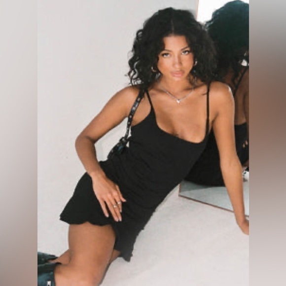 Princess Polly Dresses & Skirts - KIRIBATI MINI DRESS BLACK